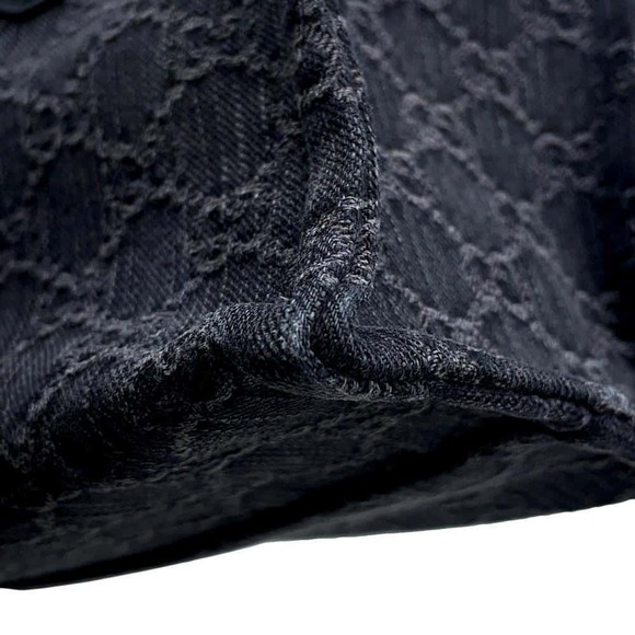 Gucci Ophidia GG Denim Shoulder Bag Tote Black - Picture 7 of 11